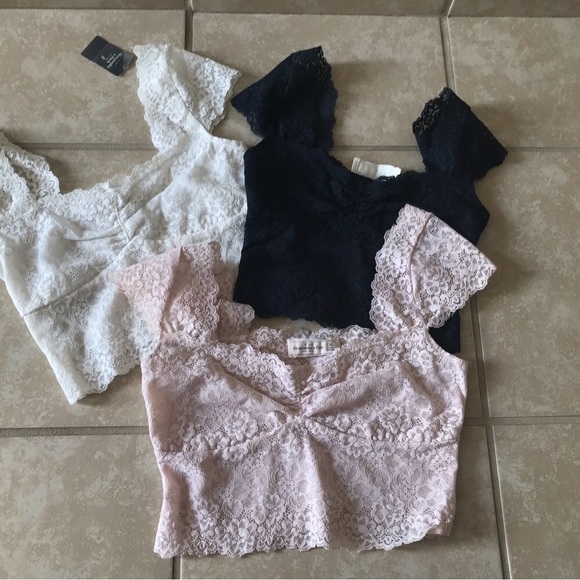 Y2k Abercrombie white lace milkmaid crop top 🍓🤍 - Picture 12 of 12